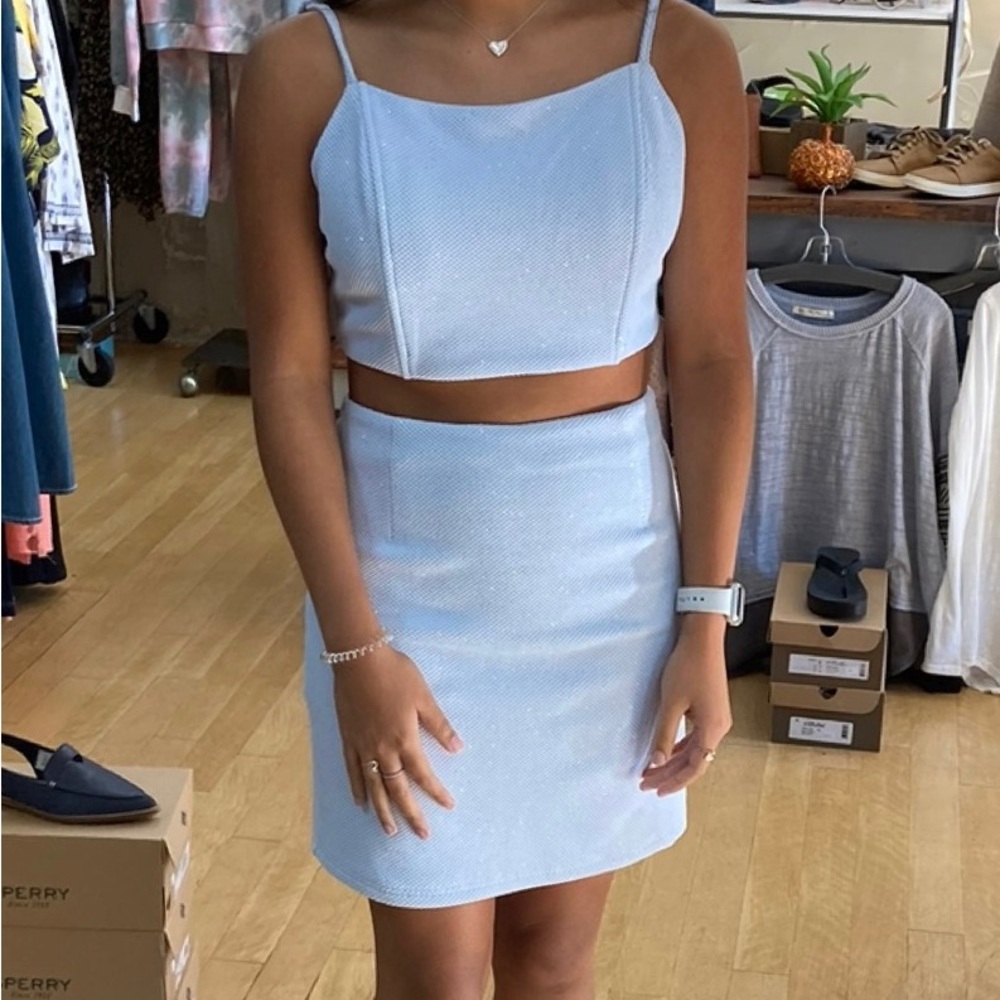 Two Piece Harper + Lemon Baby Blue Size 2 Homecoming Dress